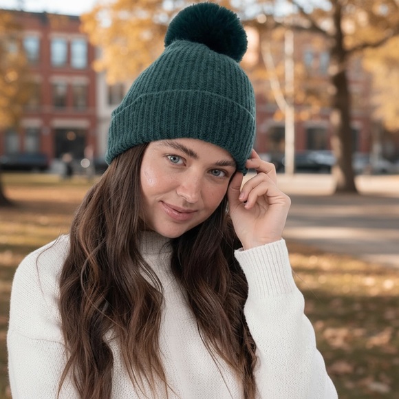 INC International Concepts Accessories - NWT Macys INC International Concepts Women’s Knit Beanie with Pom Pom Gift Warm